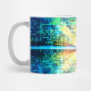 psychedelic Aviation Flight Cockpit Mug